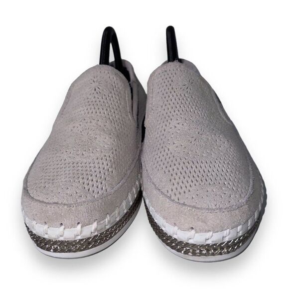 Bernie Mev. New York TW226 Slip-on Suede Loafer Light Grey Women's 9.5-10 - Picture 3 of 11